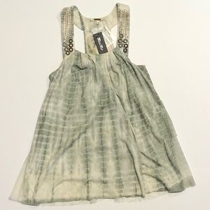 MISS ME NEW Beaded Tank Top Shirt Size Small